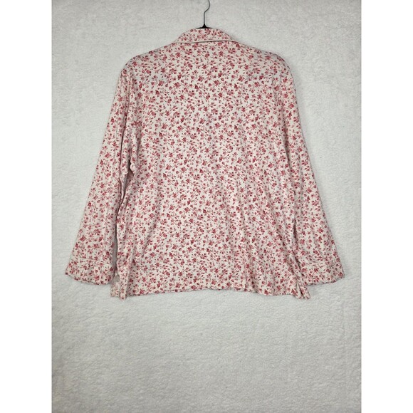Lauren Ralph Lauren Cotton Pajama Set Womens XL White Red Floral Sleepwear PJ - Picture 7 of 13